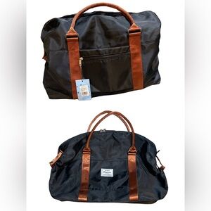 Floless Workshop Limited Edition Black and Brown Travel Tote Bag